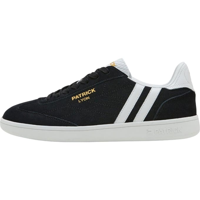 Patrick Mens Lyon Suede Cupsole Sneakers (Zwart/Wit)
