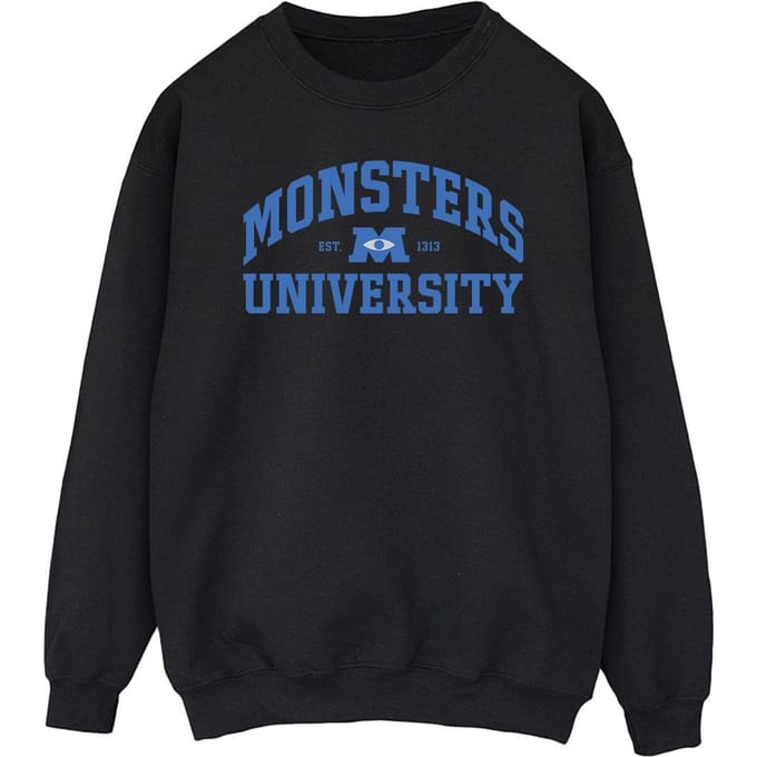 Disney Heren Monsters University Logo Sweatshirt (Zwart)