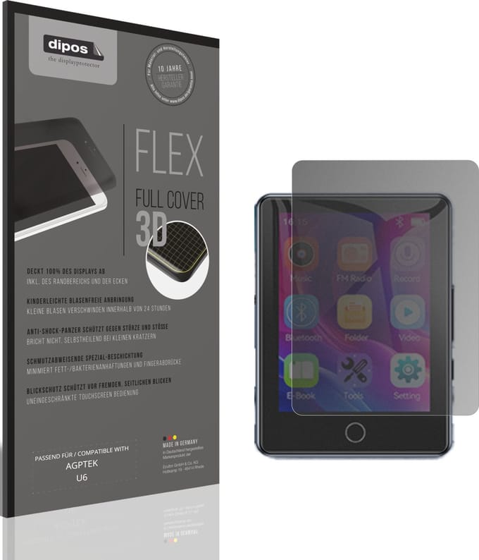 dipos FLEX – Matte Privacy Screenprotector geschikt voor AGPTEK U6 | Volledige Schermbescherming | Case-Friendly