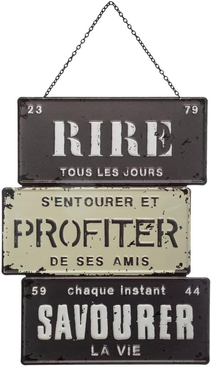 Atmosphera Loft - Wanddecoratie - Metaal - 26x34 cm