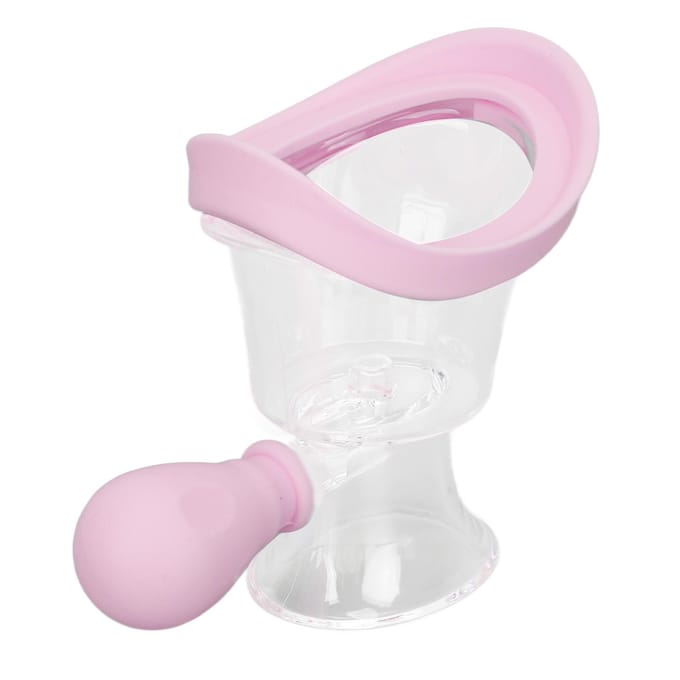 Oogspoelbeker Silicone Knijpbaar Controleerbaar Nauwkeurige Reiniging Oogspoelreiniger Kit voor Visueel roze