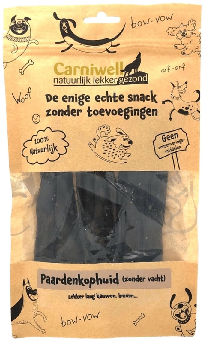 Carniwell Paardenkophuid Zonder Vacht 130 Gram