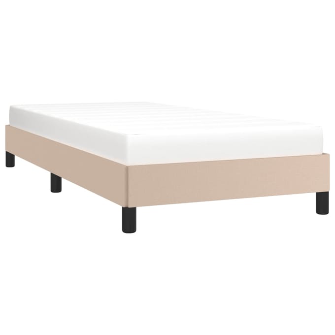 vidaXL - Bedframe - kunstleer - cappuccinokleurig - 100x200 - cm