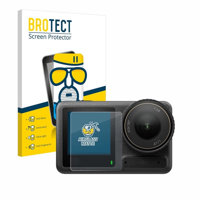 BROTECT - Screenprotector voor DJI Osmo Action 4 (Display voor) - Folie Beschermfolie Beschermglas matte