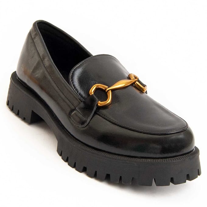 Montevita platform mocassin Macca3 In zwart