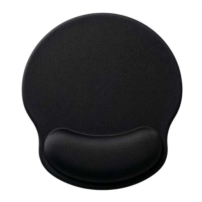 Techidna - Ergonomische Muismat met Polssteun - Zwart - Gelkussen - Antislip - Compact