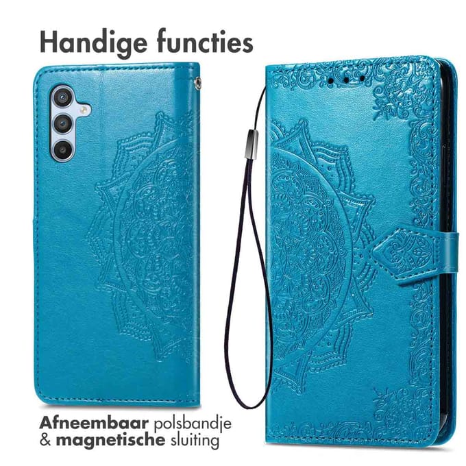 imoshion Hoesje - Geschikt voor Samsung Galaxy A26 - Mandala Bookcase - Turquoise