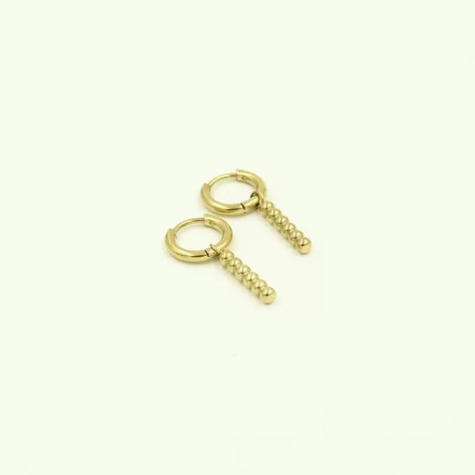 Oorbellen Stainless Steel - Goud - Balls