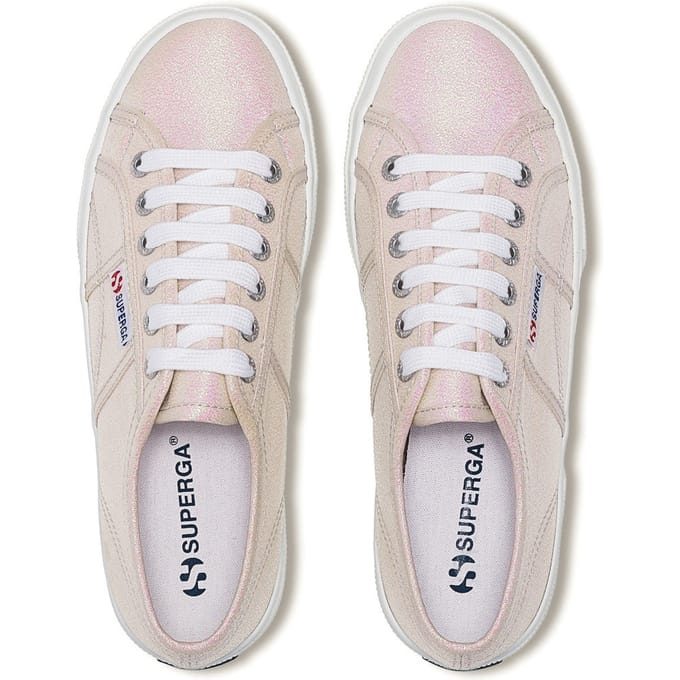 Superga Dames/Dames 2740 Lame Platform Trainers (Beige/glans)