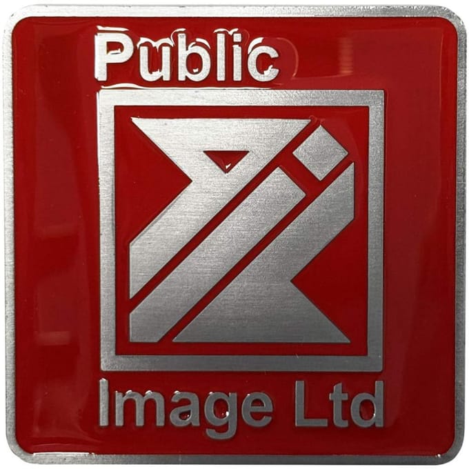 Pil Public Image Ltd - New Logo Koelkastmagneet - Rood/Grijs