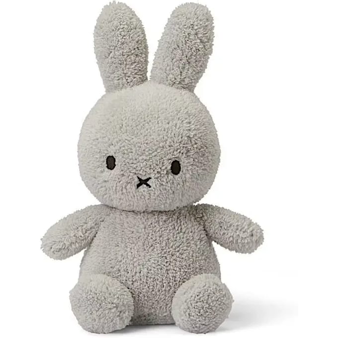 Nijntje terry knuffel, formaat 23 cm., kleur licht grijs
