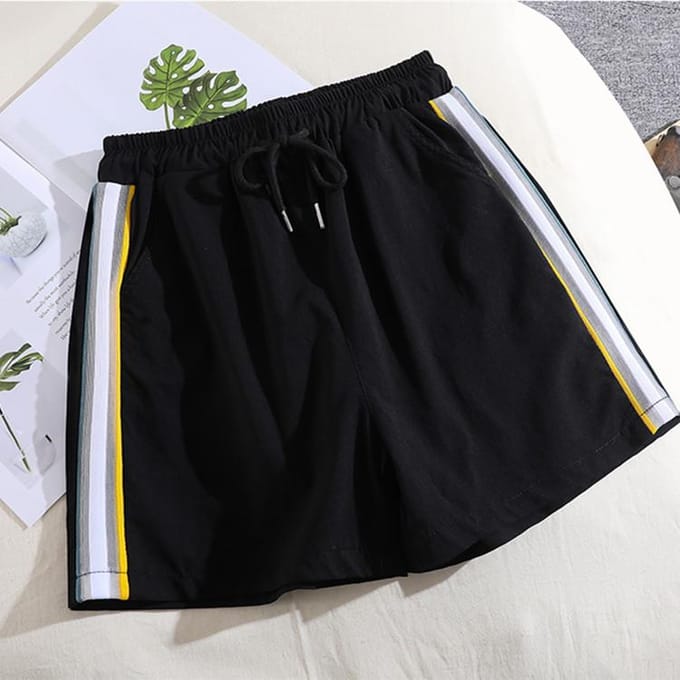 Zomer Sneldrogend Drie- en vierpunts Korte Broek Stretchbroek Grote Maat Casual Trainingsbroek M black