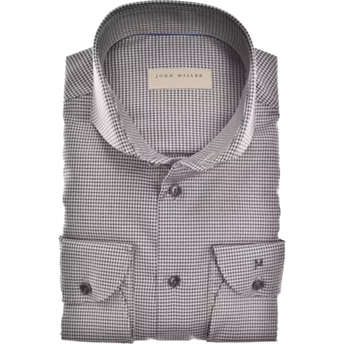 John Miller Slim Fit Lange Mouw Overhemden Bruin 5140865-650