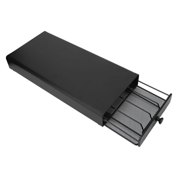 Koffiepad Opberglade Compacte Pad Capsule Houder Stofdicht Koffiecapsule Lade Ruimtebesparend L(for 6.5-9kg) black