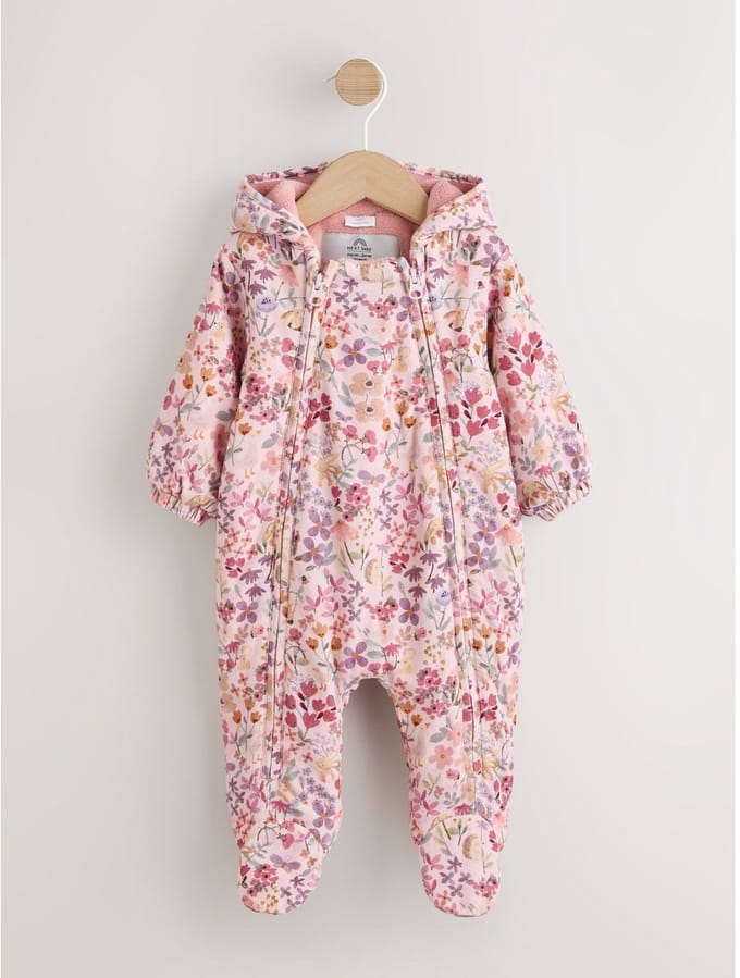 Next - Meisjes - Corduroy baby-onesie met capuchon - Roze