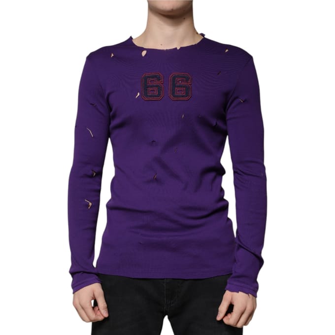 66 Gebreide Versleten T-shirt