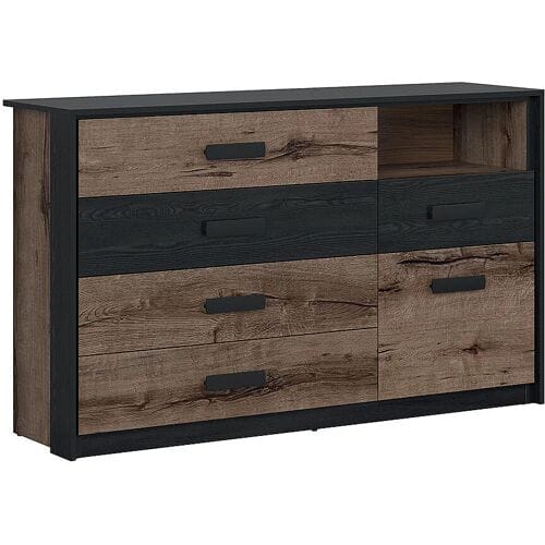 Petits-Meubles Romane Houten 5-lade 1-deurs commode