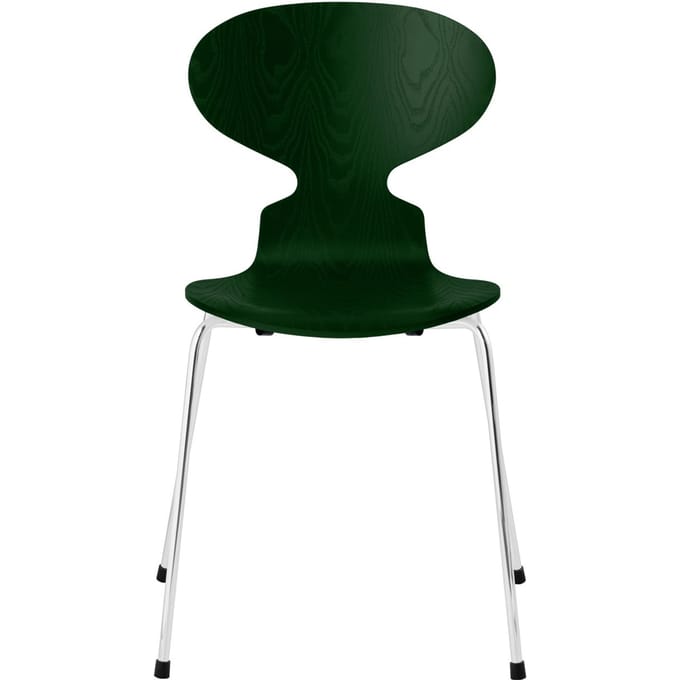 Fritz Hansen Ant Stoel - evergreen - verchroomd