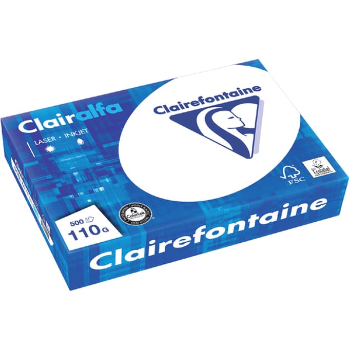 Kopieerpapier Clairefontaine Clairalfa A4 110gr wit 500 vel
