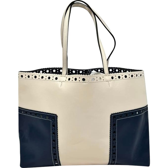 Tory Burch Brogue Tote Bag in Meerkleurig Leer
