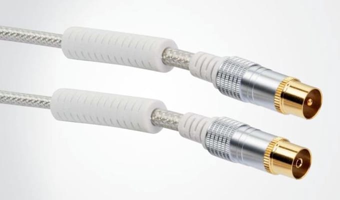 Schwaiger VDAN220 051 coax-kabel 2 m F-type Zilver, Wit