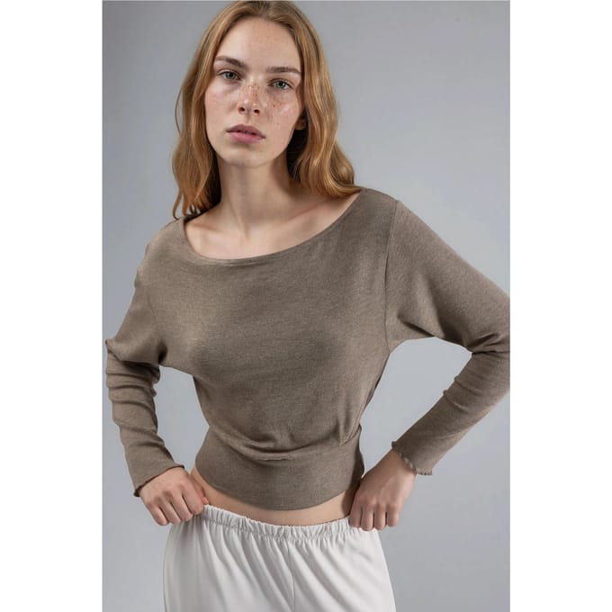Bootcut Lange Mouw Elastische Blouse