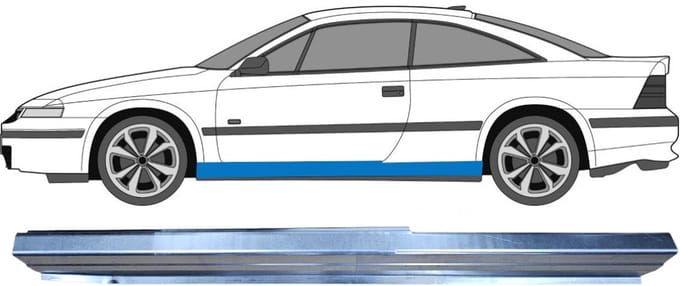Reparatie dorpel voor Opel Calibra 1990-1997 / Links