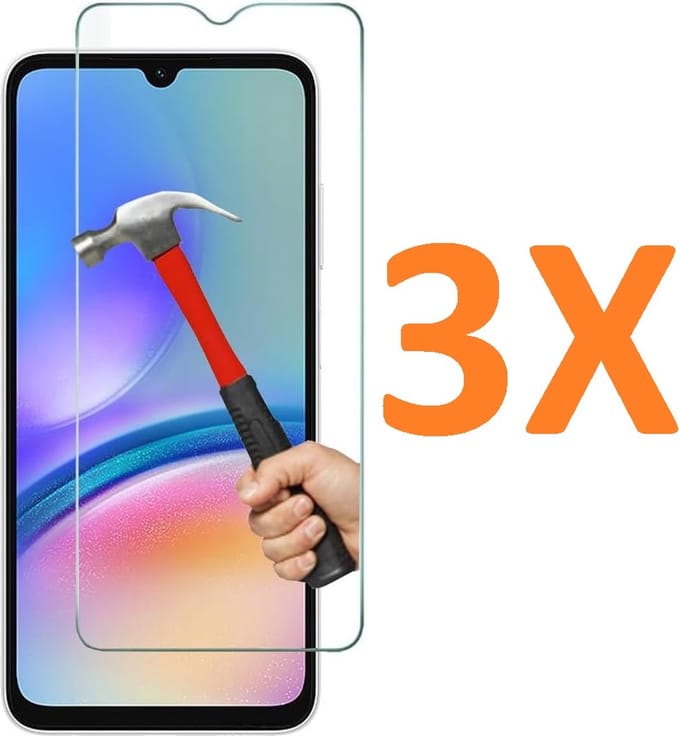 Screenprotector Glas - Tempered Glass Screen Protector Geschikt voor: Samsung Galaxy A05 / Galaxy A05S - 3x
