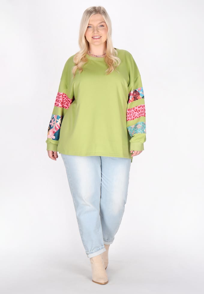 IZIA Plussize sweatshirt vrouwen Groen