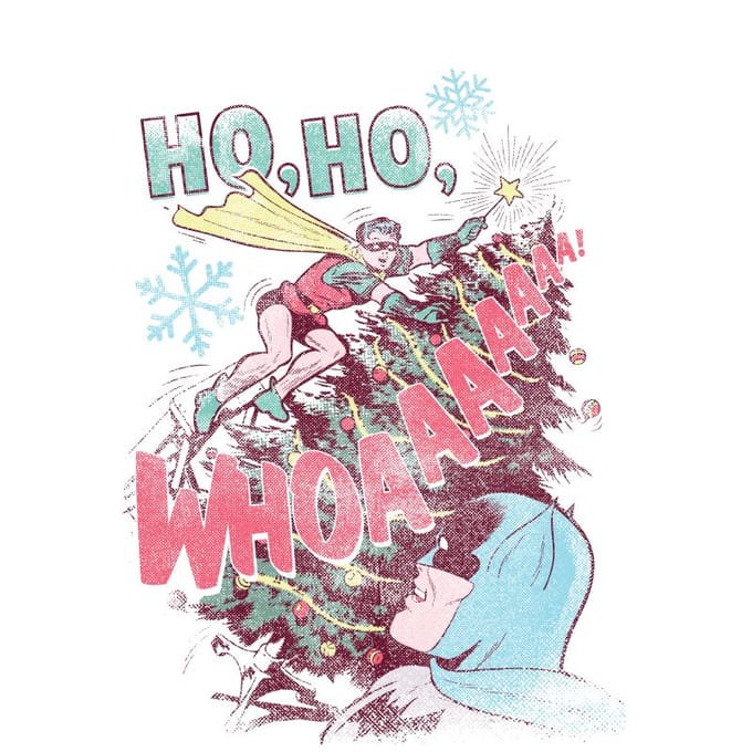 DC Ho Ho Whoaaaaaaa Men's Christmas T-Shirt - White - M