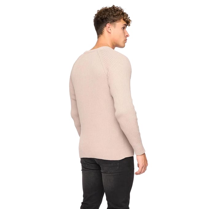 Crosshatch Heren Kramtax Gebreide Raglan Pullover (Taupe)