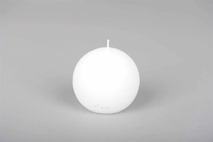 Rasteli Luz Your Senses Kaars- Bolkaars Wit D 8 cm