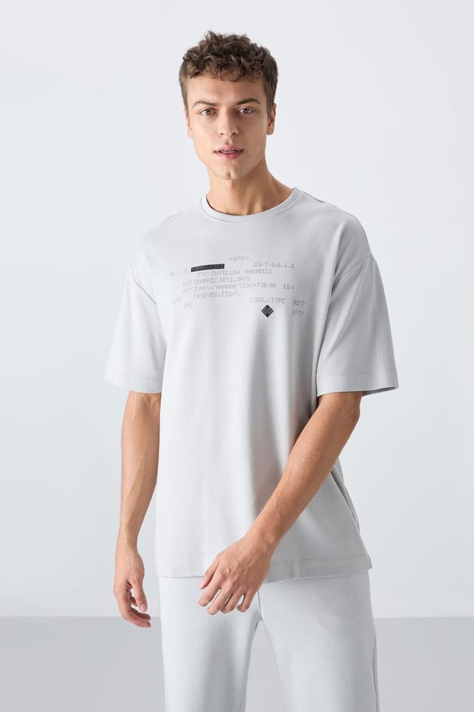 Oversized Geprinte Crew Neck T-shirt