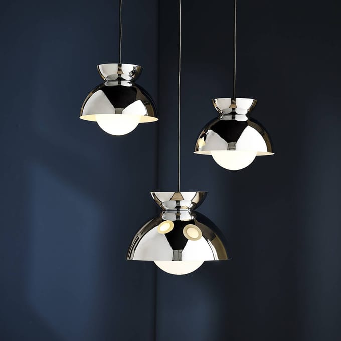 FRANDSEN Vlinder hanglamp, chroomkleurig, Ø 29 cm
