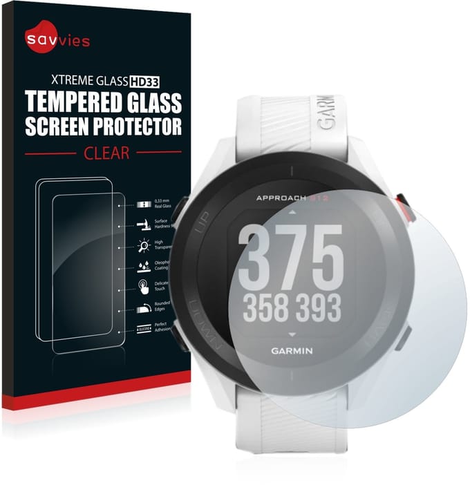 Savvies - Glas Screenprotector voor Garmin Approach S12 - Gehard Beschermglas 9H