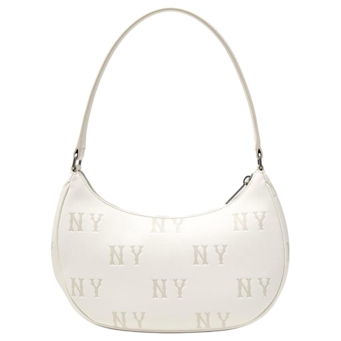 MLB New York Yankees Vintage Monochrome Reliëf Tote Bag Unisex Tote Bag Crème 3ABQM016N-50CRS Basic Set (Bag) white