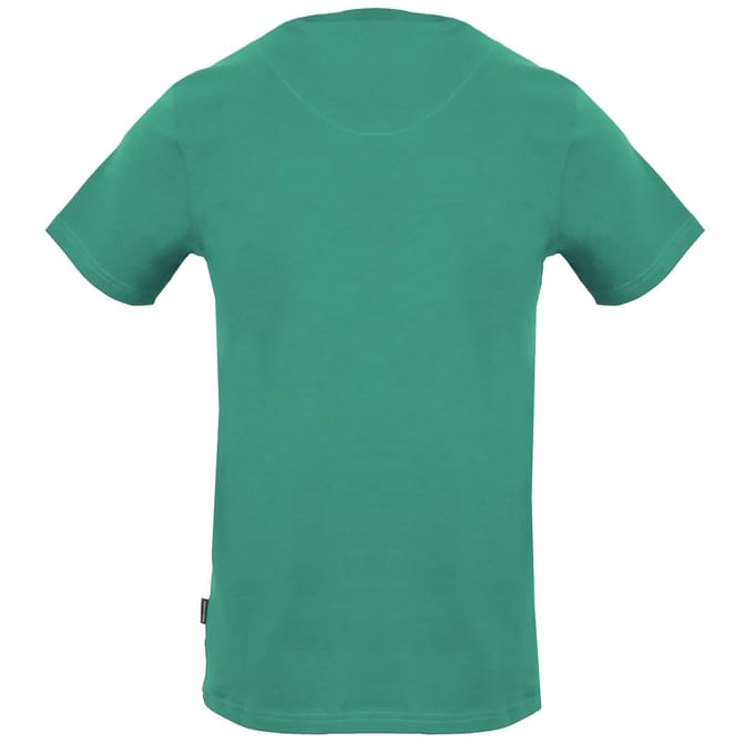 Aquascutum Check Strip Logo groen T-shirt