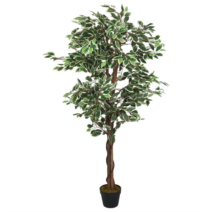 vidaXL Kunstplant ficus 630 bladeren 120 cm groen