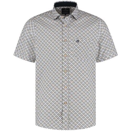 Fellows United Fellows United Overhemd Korte Mouw Chain Green Moss  2XL