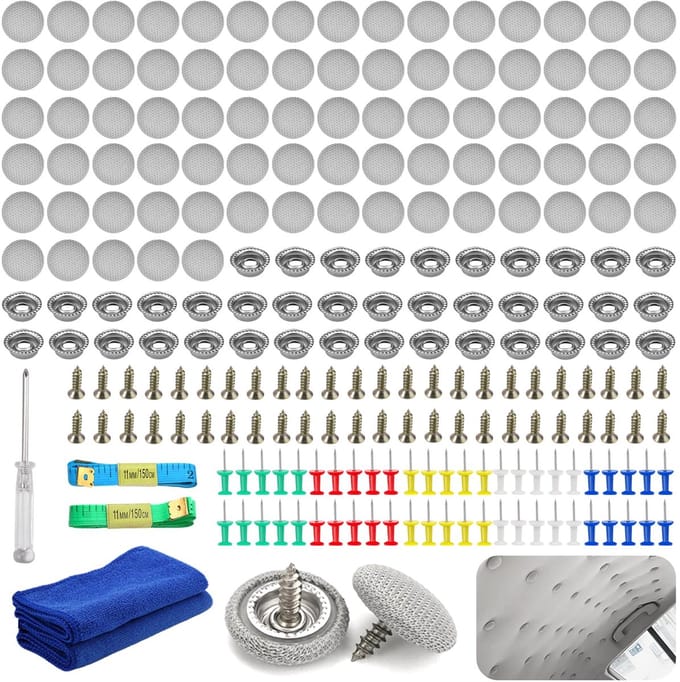 Auto Reparatiekit - Universele Dakbekleding Set - 80 Stuks Beige Rivets