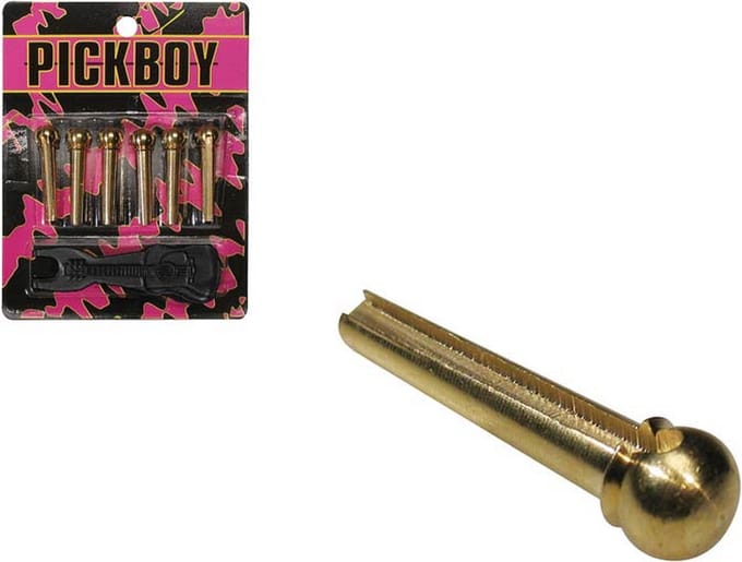 Pickboy BP-150 Brugpinnen 6-Pack met Extractor - Luxe Bronskleurige Klankverbetering