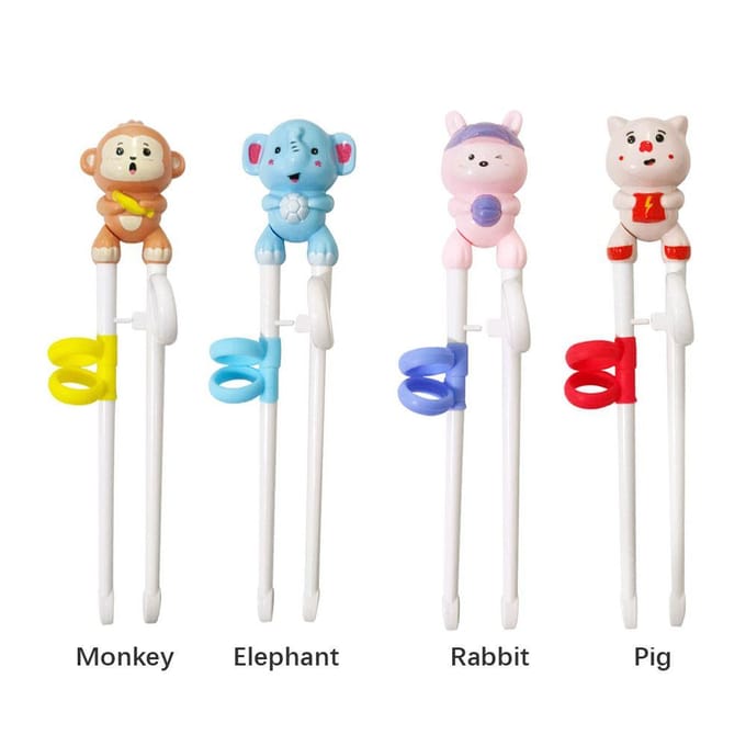 Baby Leren Training Eetstokjes Cartoon Dier Beginner Eetstokje Servies Kinderen Eten Training Helper