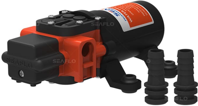 Seaflo Membraanpomp / drinkwaterpomp / waterpomp, 24V, 5.6 L/min, uitschakeldruk 2.8 bar