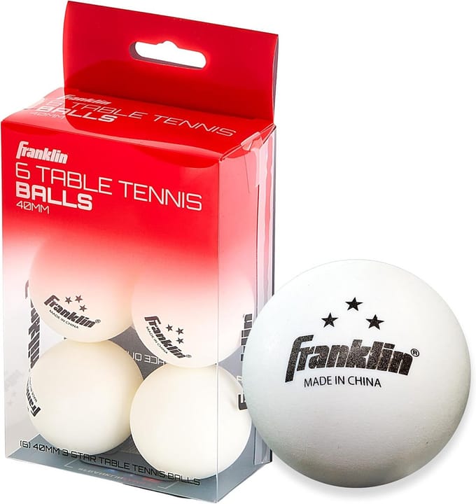 Officiële 3-Ster Tafeltennis Ballen Wit 40mm - Set van 6