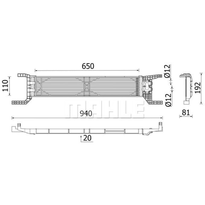 Olie radiator MAHLE CLC 324 000P