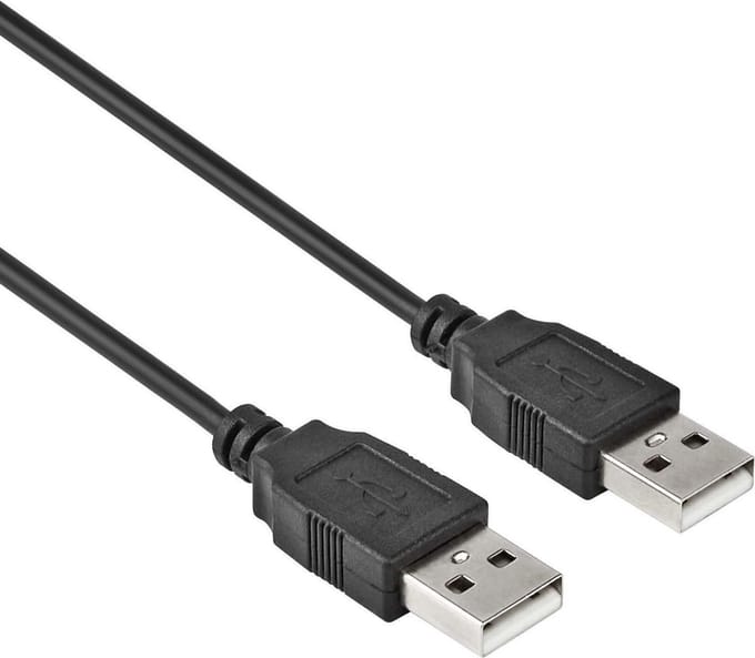 Powteq USB A naar USB A kabel - 5 meter - Zwart - USB 2.0 - 480 mb/s