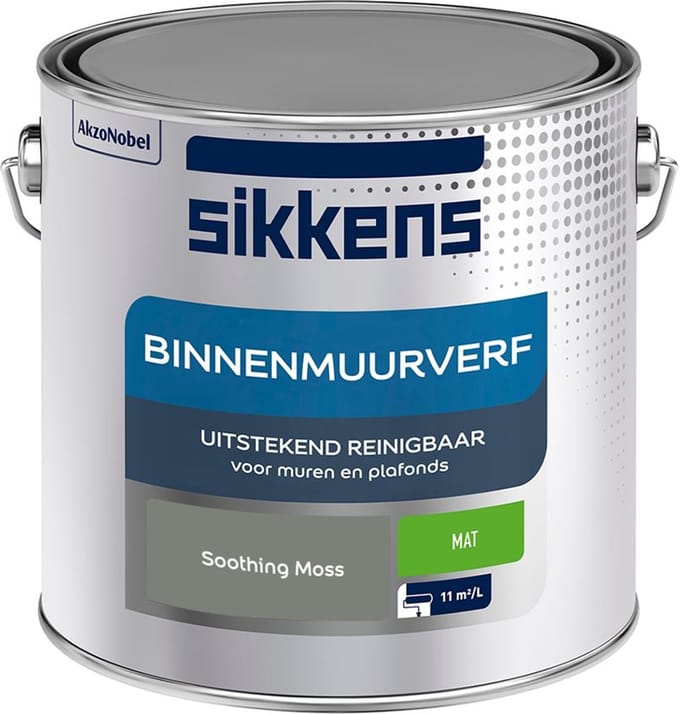 Sikkens - Binnenmuurverf Mat - Soothing Moss - Mengverf - 2,5 L