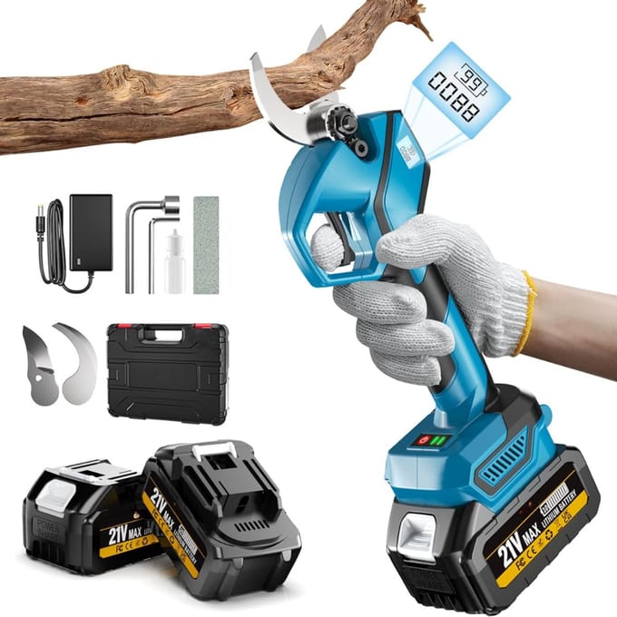 White-Label® Snoeischaar met accu - Takkenschaar - Heggenschaar elektrisch