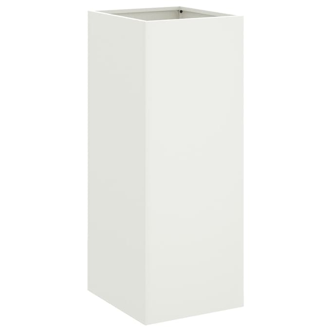 vidaXL - Plantenbak - 32x29x75 - cm - staal - wit