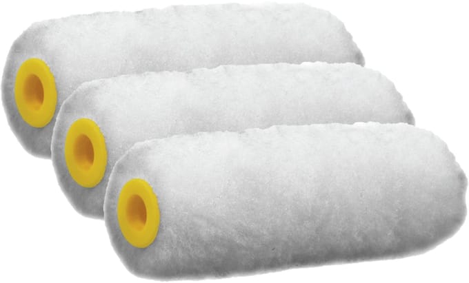 Sorex Vacht Muur verfrollers - 3x - polyester - eenmalig gebruik - 4 x 10 cm - Schilderen - Plafonds